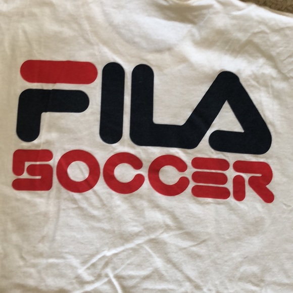 Vintage large Fila Soccer white tee shirt - Picture 2 of 5